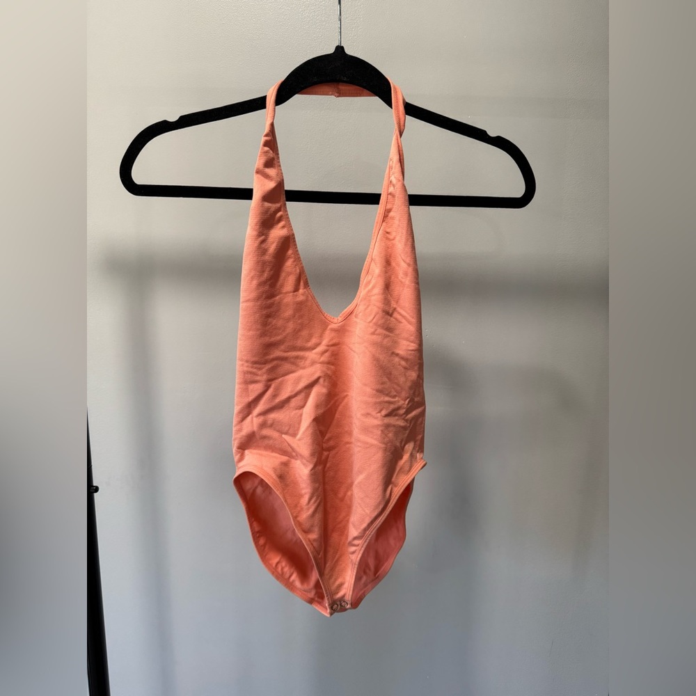 Peach Halter Swimsuit